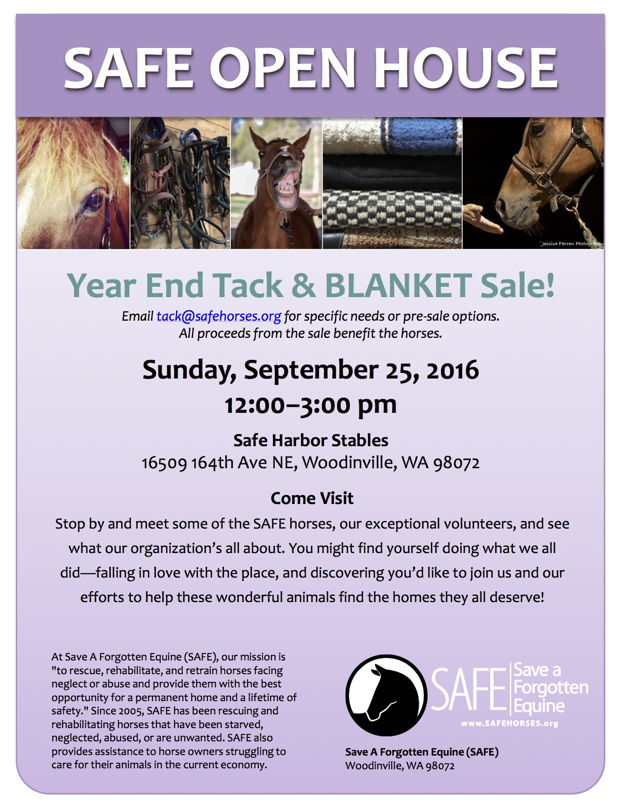 Fall Open House and Year End Tack and Blanket SALE Save a